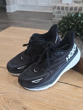 Hoka Black with White Accent Running Sneakers
